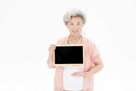 老年奶奶黑板展示背景