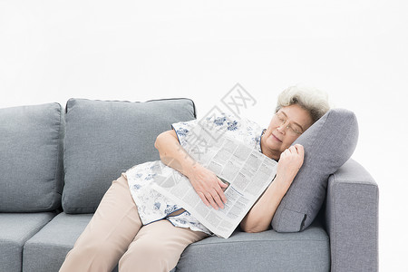 防痴呆老年奶奶瞌睡背景
