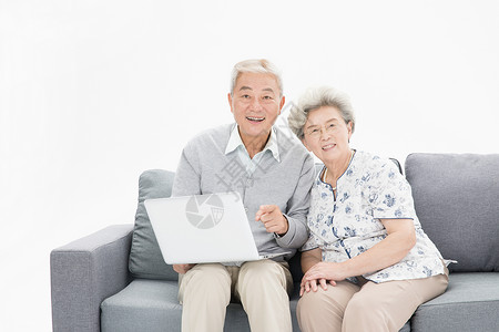 老年夫妇玩电脑图片