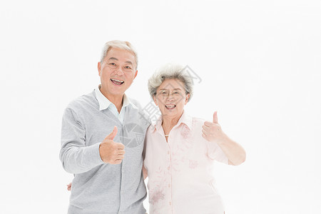 养老体系老年夫妇形象背景
