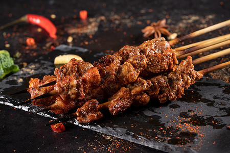 乌兹别克斯坦羊肉串烧烤羊肉串背景