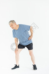老年人运动受伤背景图片