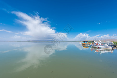 青海德令哈可鲁克湖背景图片