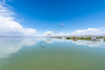 青海德令哈可鲁克湖背景图片