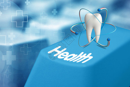 智能牙齿检测健康医疗背景设计图片