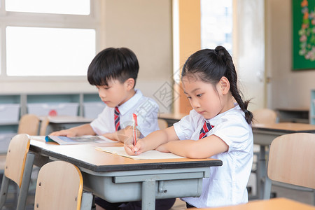 写字课小学生写作业背景