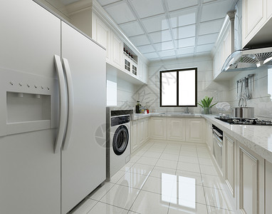 冰箱厨具现代厨房设计图片