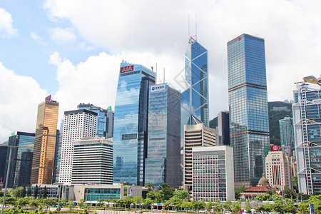 香港旅游宣传单香港中环背景