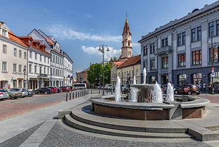 立陶宛首都维尔纽斯老城旅游风光高清图片