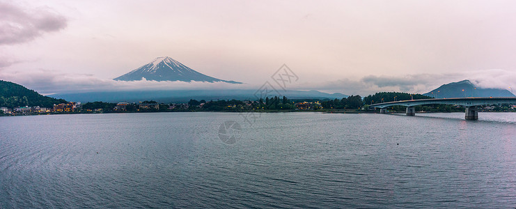 河口湖站日本富士山河口湖背景