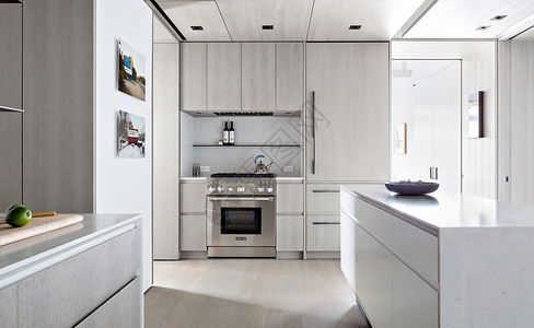打开的烤箱现代厨房设计图片