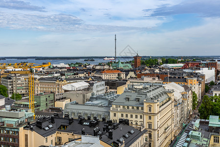 俯瞰芬兰赫尔辛基城市风光图片