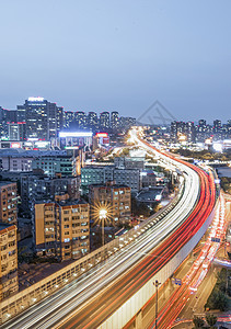 弯曲的线条现代城市夜景背景