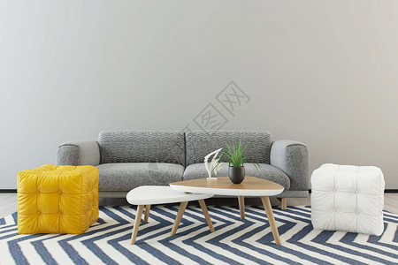 椅子坐垫沙发茶几组合设计图片