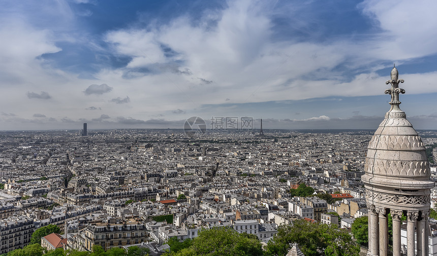 俯瞰巴黎风光图片