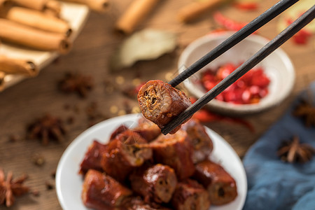 烤鸭脖鸭脖武汉特产鸭肉食品背景