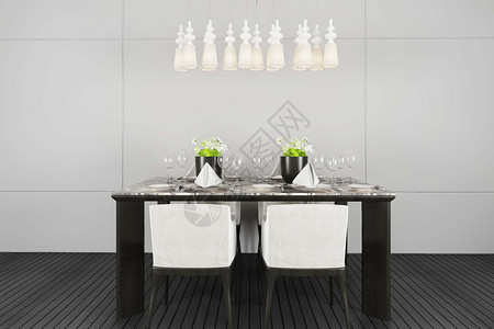 黑色布套玻璃杯现代饭厅设计图片
