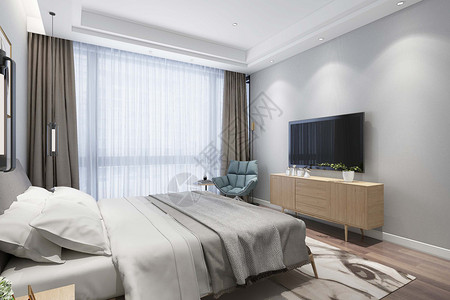 酒店抱枕现代卧室设计图片