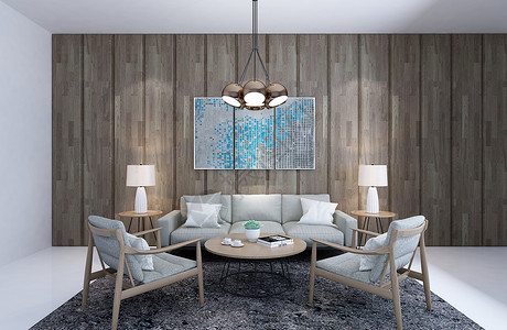 客厅木板北欧客厅设计图片