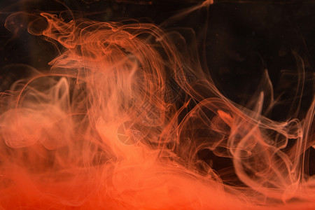 橙色水元素色彩液体流动素材背景