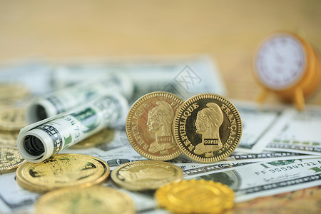 硬币外币钞票高清图片