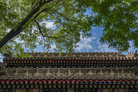 什刹海-后海古建筑背景图片