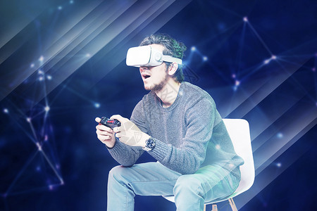 玩网络游戏VR世界设计图片
