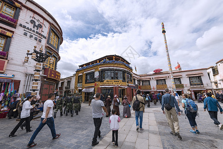 拉萨大昭寺拉萨八廓街高清图片