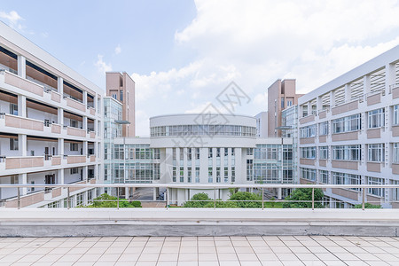 天台索道大学教学楼背景