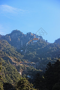 九华山天台峰背景图片