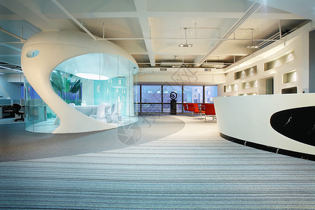 办公空间效果图现代造型办公区效果图设计图片