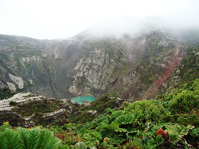 火山口湖国家公园哥斯达黎加依拉苏火山口背景