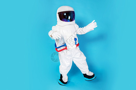 小少年儿童穿太空服背景