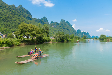 阳朔遇龙河风光背景