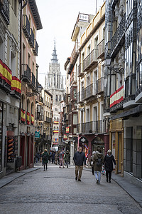 西班牙托莱多古城背景图片