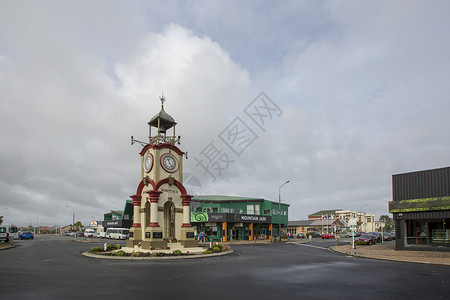新西兰格雷茅斯镇中心背景