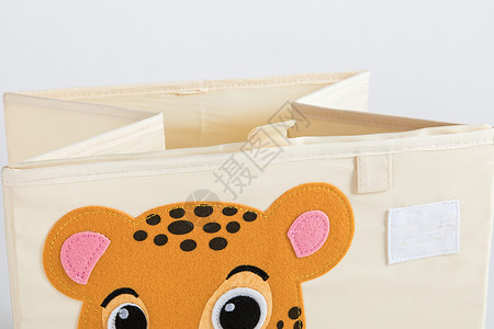斑马卡通豹子收纳盒背景