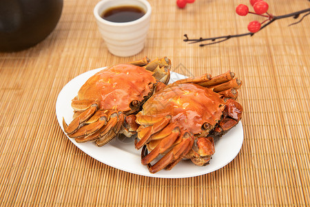 六月高考中国风螃蟹大闸蟹背景