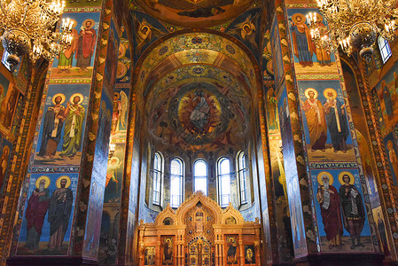 俄罗斯圣彼得堡救世主滴血大教堂背景图片