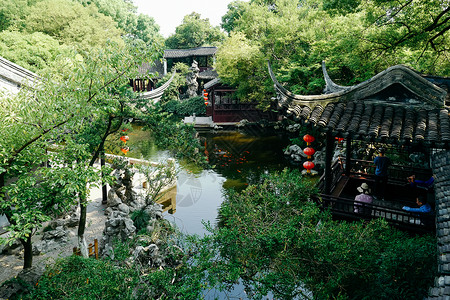 瑞思同里古镇地标景点退思堂背景