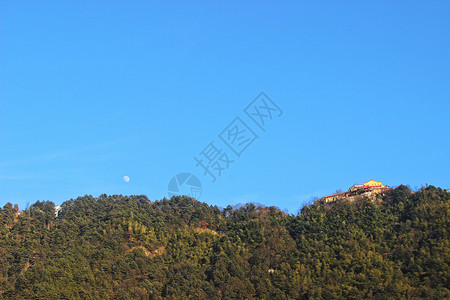 佛教四大名山安徽池州九华山背景