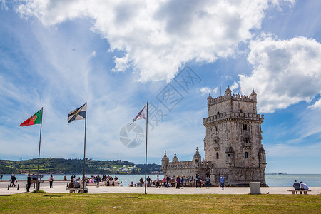 葡萄牙里斯本贝伦塔背景图片
