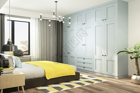 白床北欧卧室设计图片