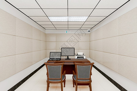 实木办公桌警察审讯室背景设计图片
