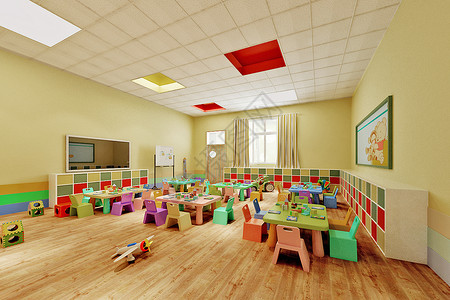 孩子电视幼儿园教室背景设计图片