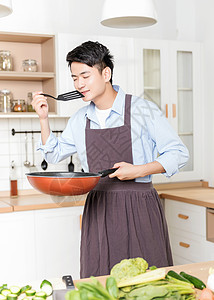 男生做饭做饭的男生背景