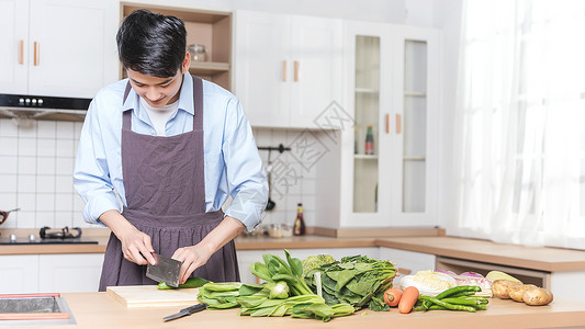 家务男人做饭的男生背景