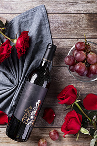 红酒玫瑰葡萄高清图片