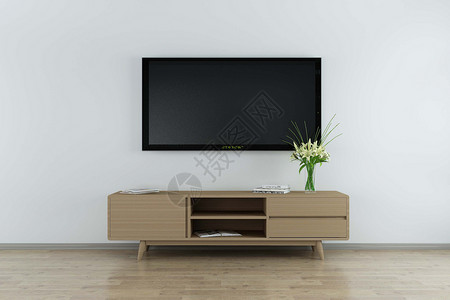 家具木柜电视背景设计图片