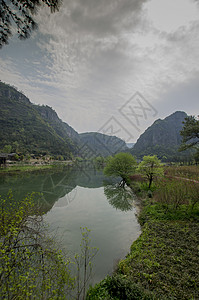 大禹陵浙江省绍兴市新昌县镜岭镇穿岩十九峰背景